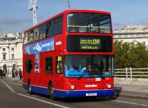 Picture of a Metroline double-decker bus in London